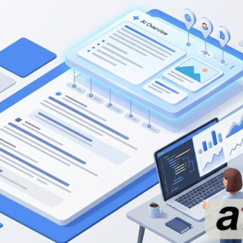 Google AI Overview SEO 2026 optimization guide showing AI-generated search results with structured content and schema markup strategies